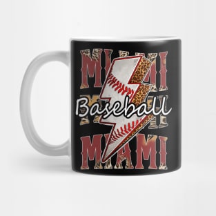 Graphic Baseball Miami Proud Name Team Vintage Mug